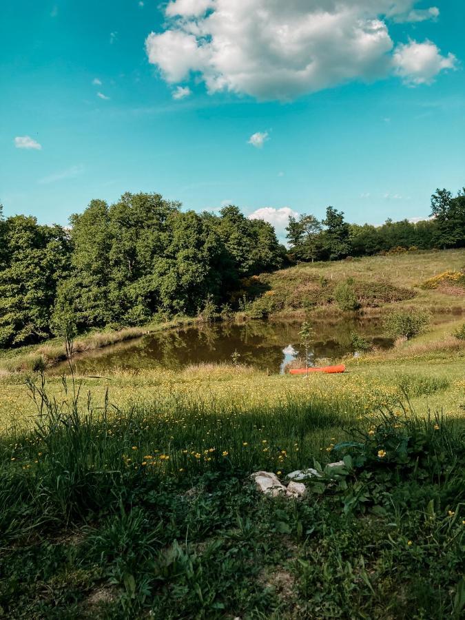 La Ferme Du Pont De Maumy, Cabane Au Bord De L'Etang Et Bain Nordique Busserolles Bagian luar foto