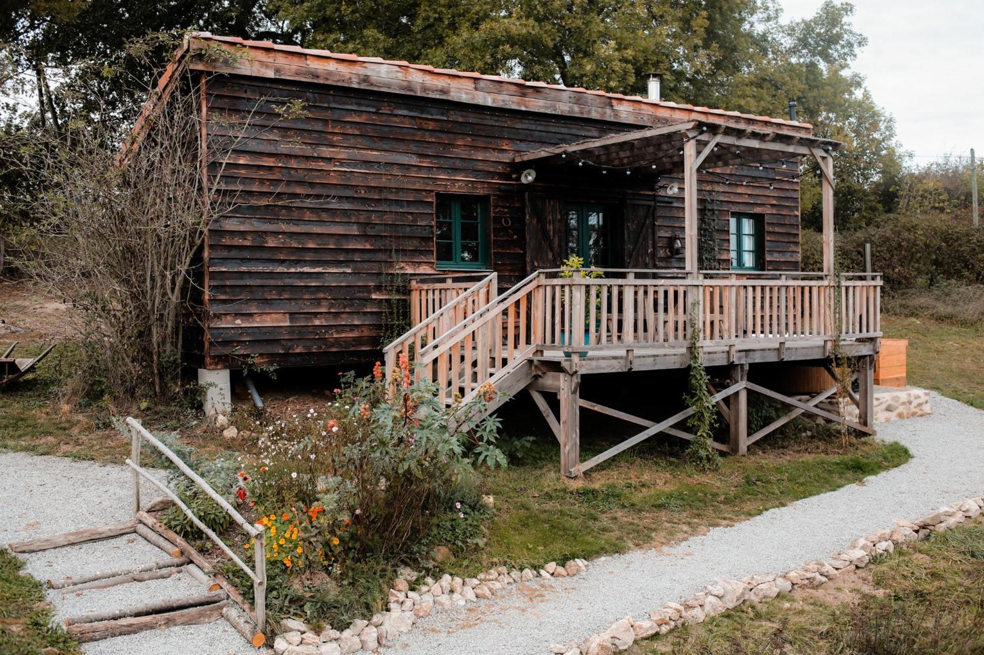 La Ferme Du Pont De Maumy, Cabane Au Bord De L'Etang Et Bain Nordique Busserolles Bagian luar foto